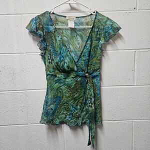 Fearless Y2k Sheer Top Size Small